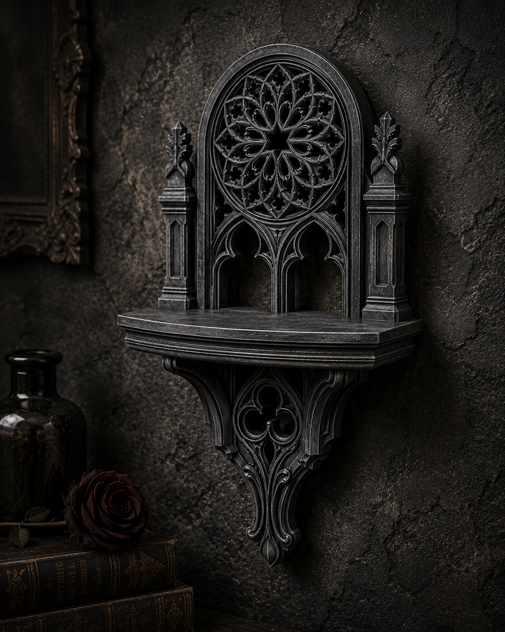 The Rose Chapel — Cathedral Wall Shelf by Gremlin Relics