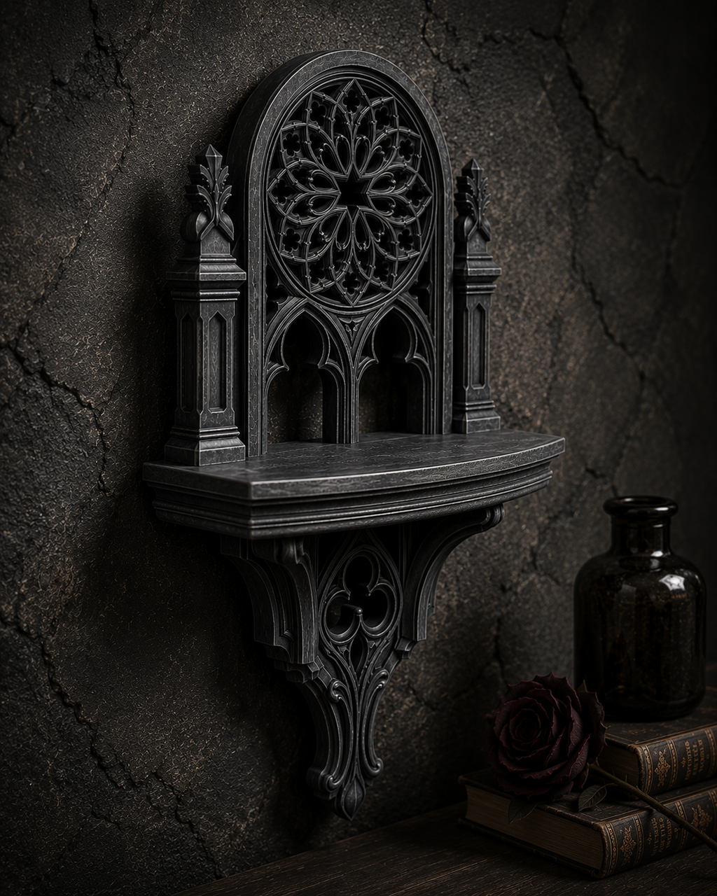 The Rose Chapel — Cathedral Wall Shelf by Gremlin Relics