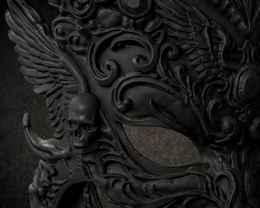 The Infernal Crown — Horned Demon Masquerade Mask by Gremlin Relics