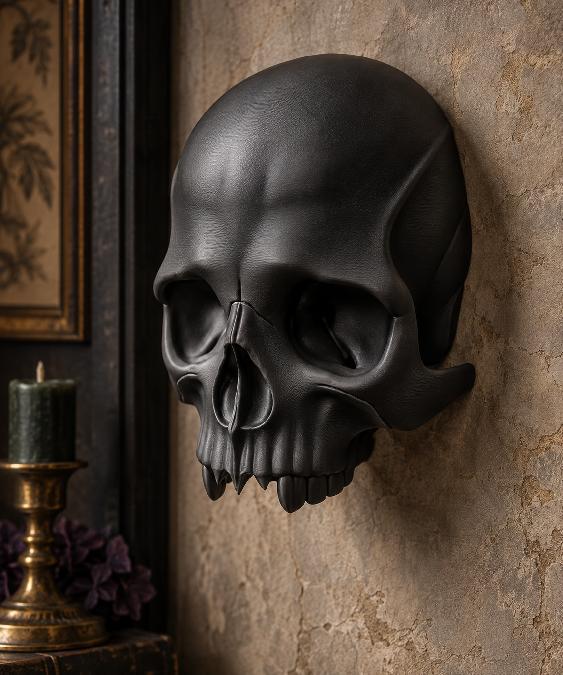 The Kept Secret — Skull Wall Mount with Hidden Compartment by Gremlin Relics