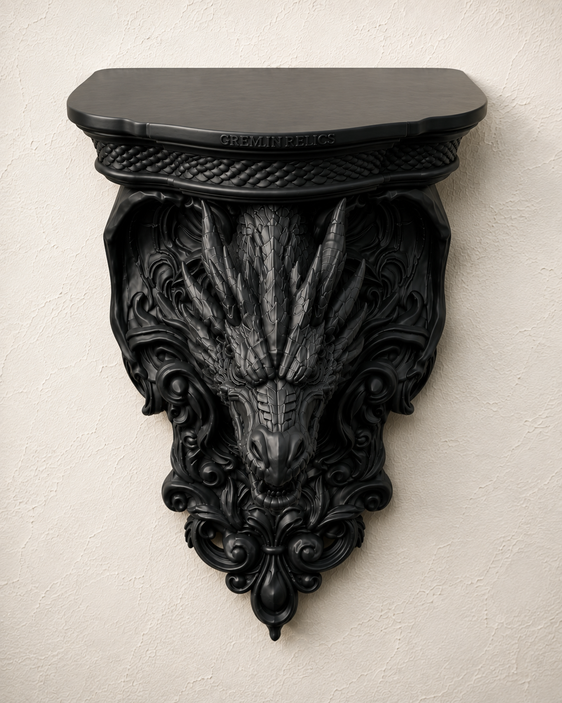 The Wyrm's Perch — Gothic Dragon Shelf by Gremlin Relics