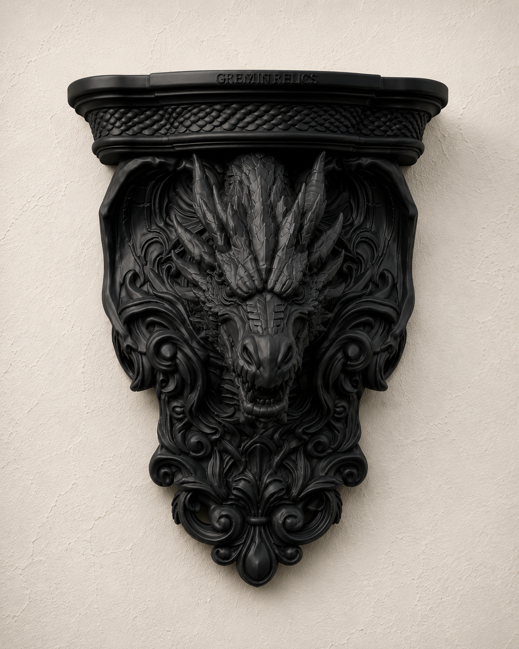 The Wyrm's Perch — Gothic Dragon Shelf by Gremlin Relics