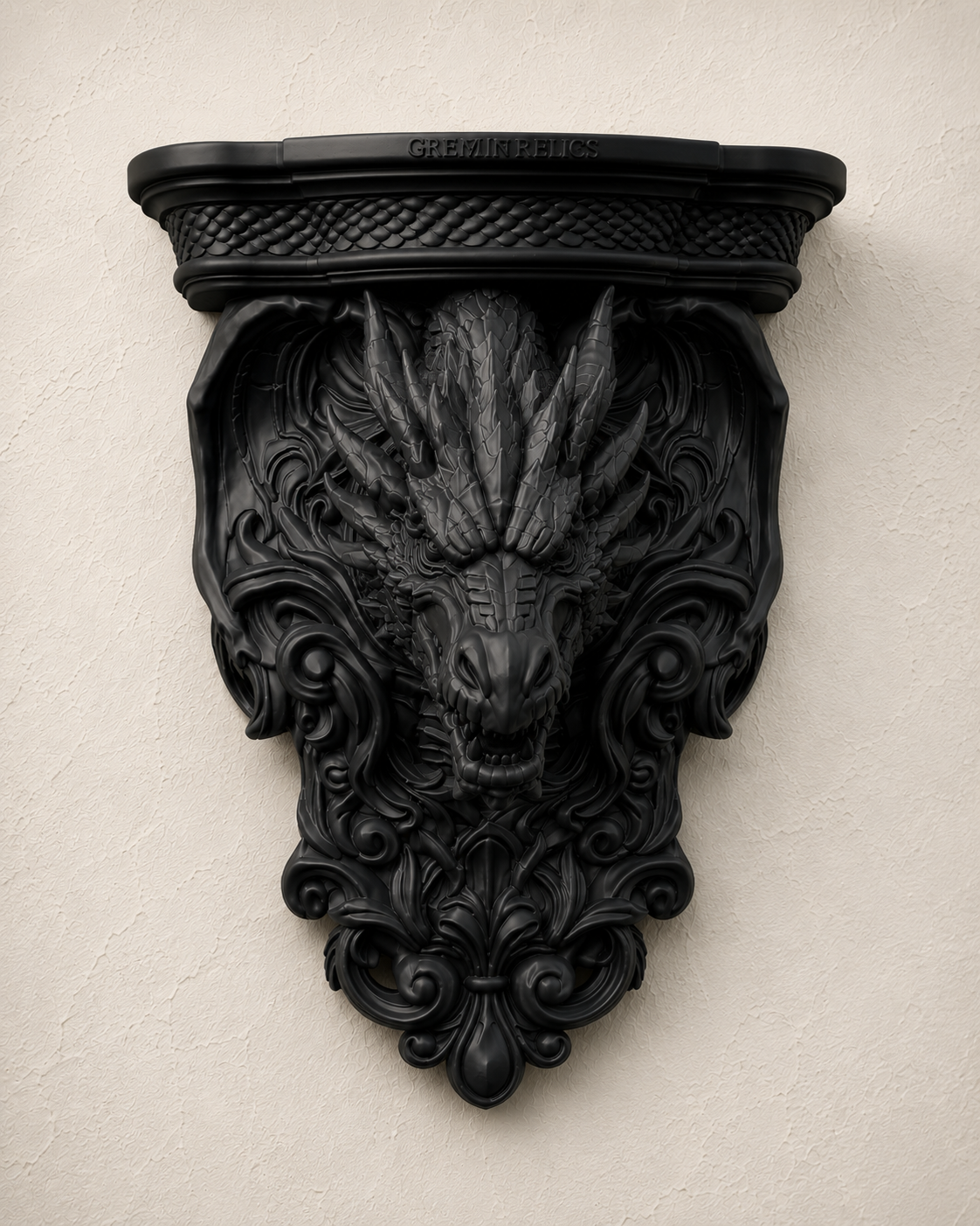 The Wyrm's Perch — Gothic Dragon Shelf by Gremlin Relics