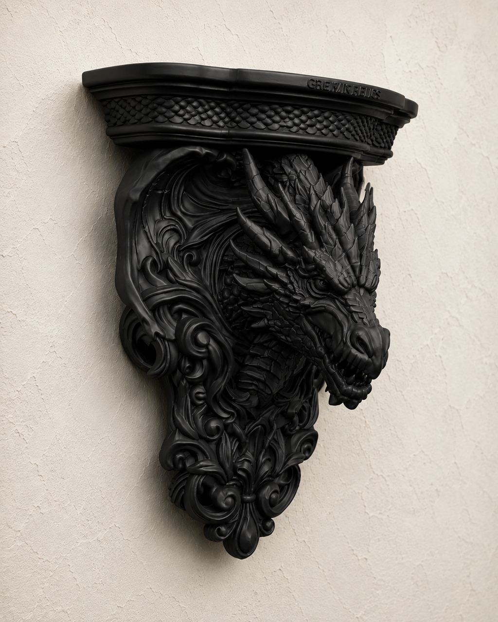 The Wyrm's Perch — Gothic Dragon Shelf by Gremlin Relics