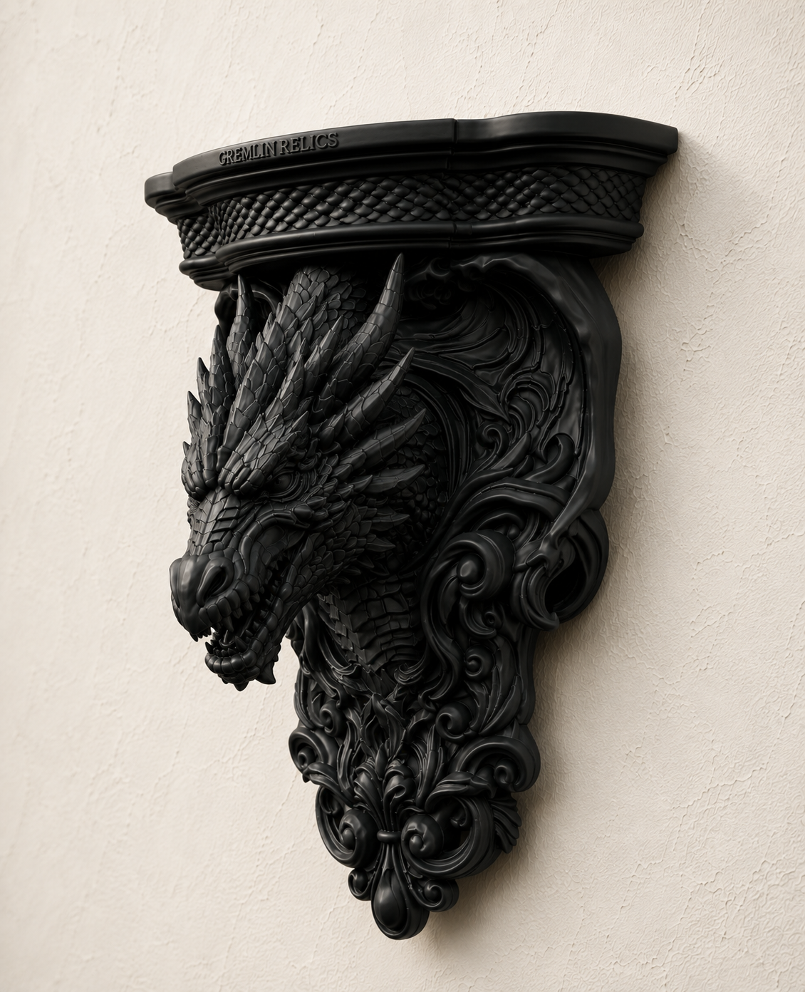 The Wyrm's Perch — Gothic Dragon Shelf by Gremlin Relics