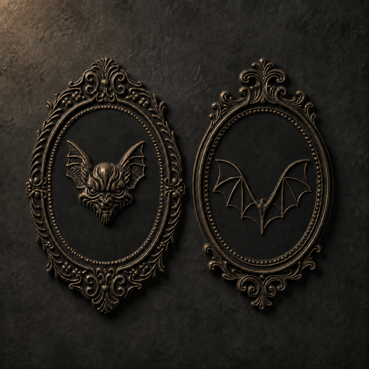 The Nightwings — Gothic Bat Plaque by Gremlin Relics