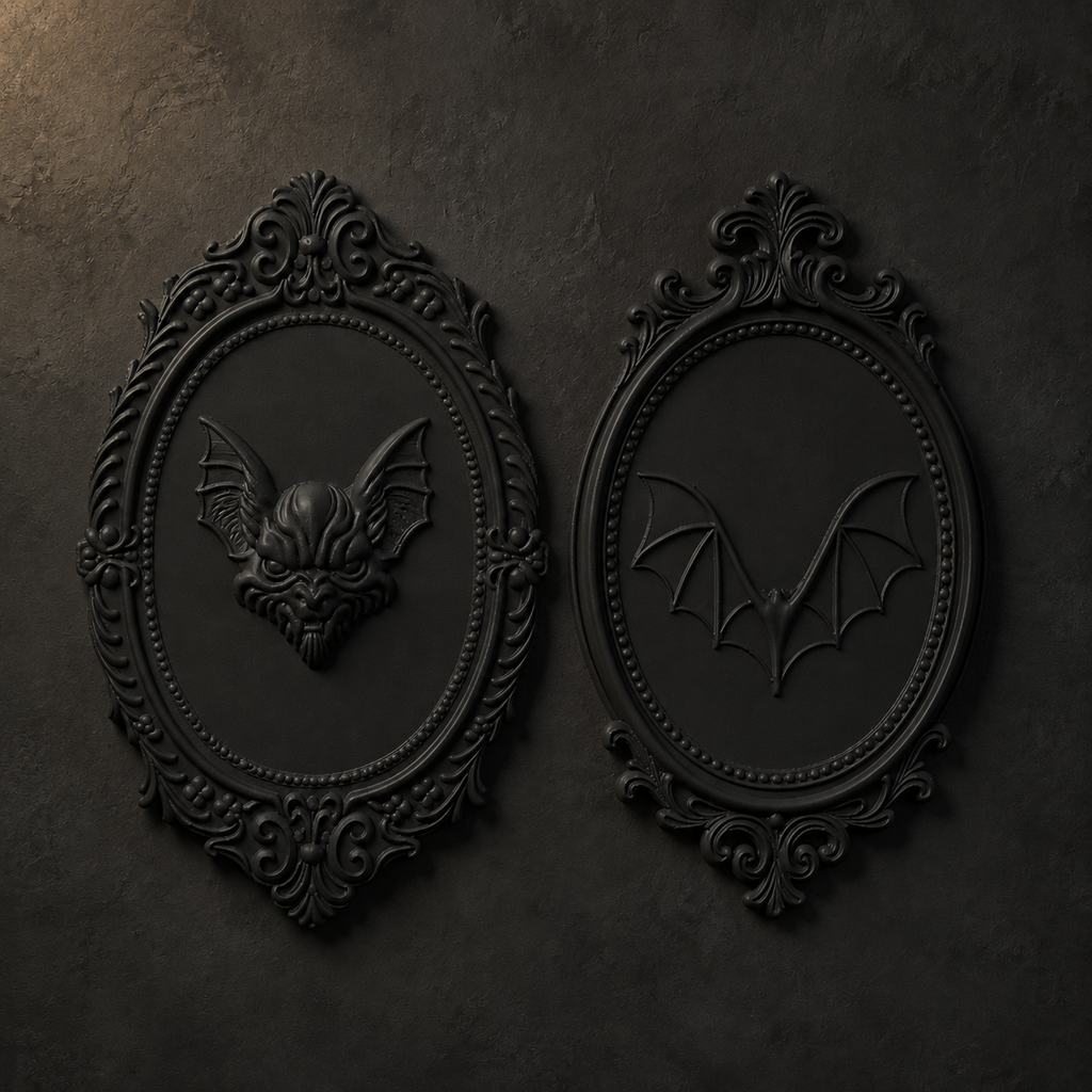 The Nightwings — Gothic Bat Plaque by Gremlin Relics