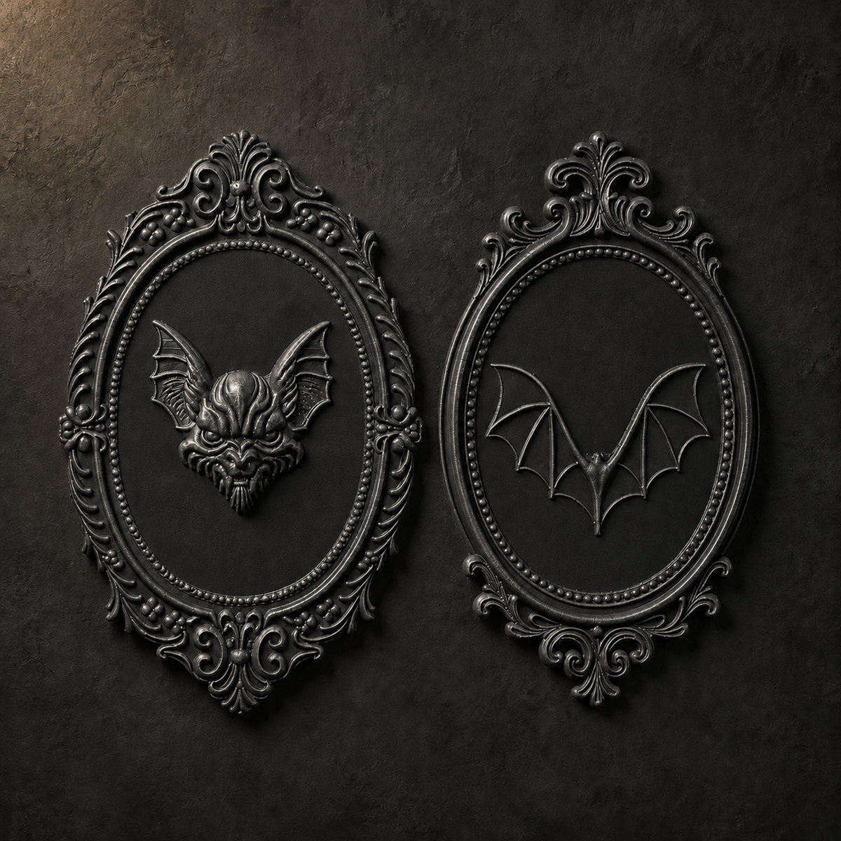 The Nightwings — Gothic Bat Plaque by Gremlin Relics