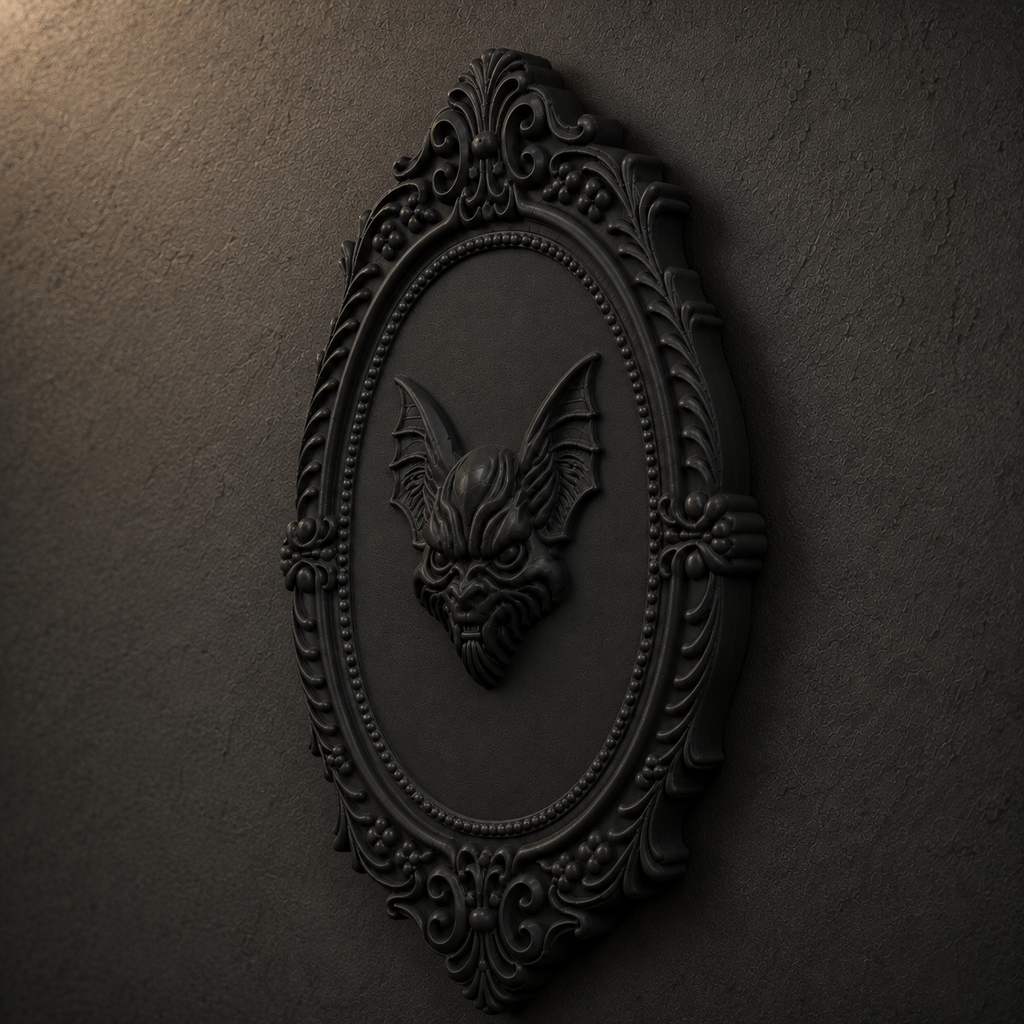 The Nightwings — Gothic Bat Plaque by Gremlin Relics