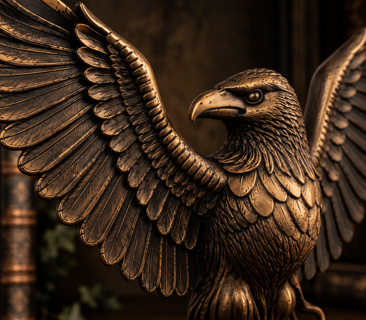 The Perched Omen — Winged Raven Figurine by Gremlin Relics