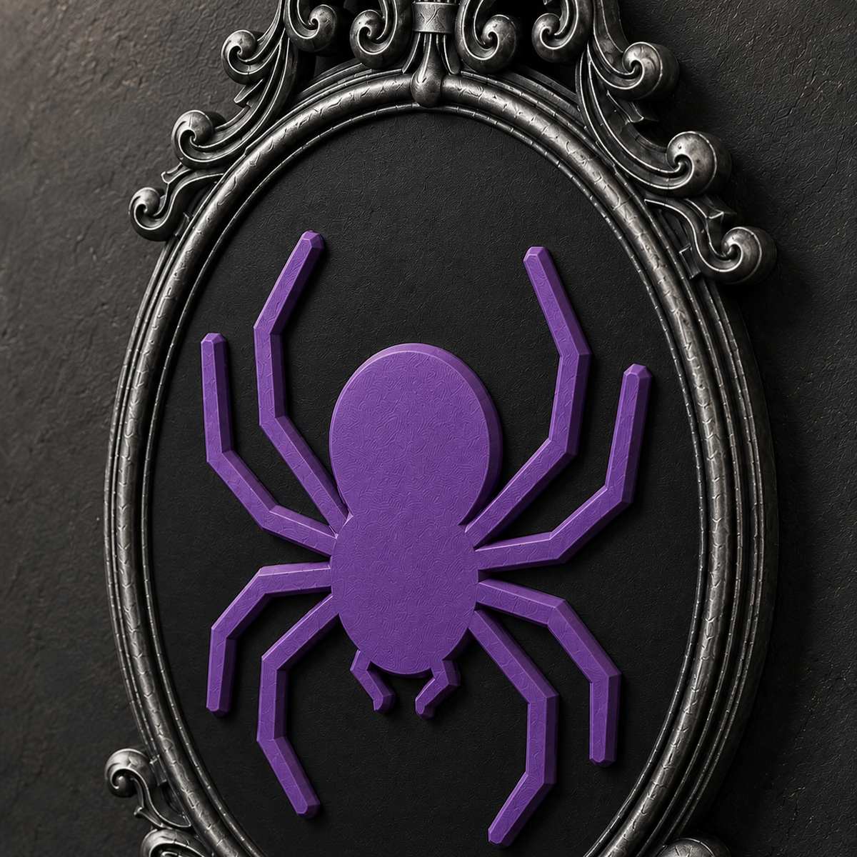 The Patient Weaver — Gothic Spider Cameo Wall Plaque by Gremlin Relics
