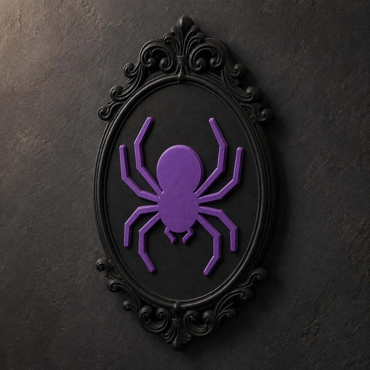 The Patient Weaver — Gothic Spider Cameo Wall Plaque by Gremlin Relics