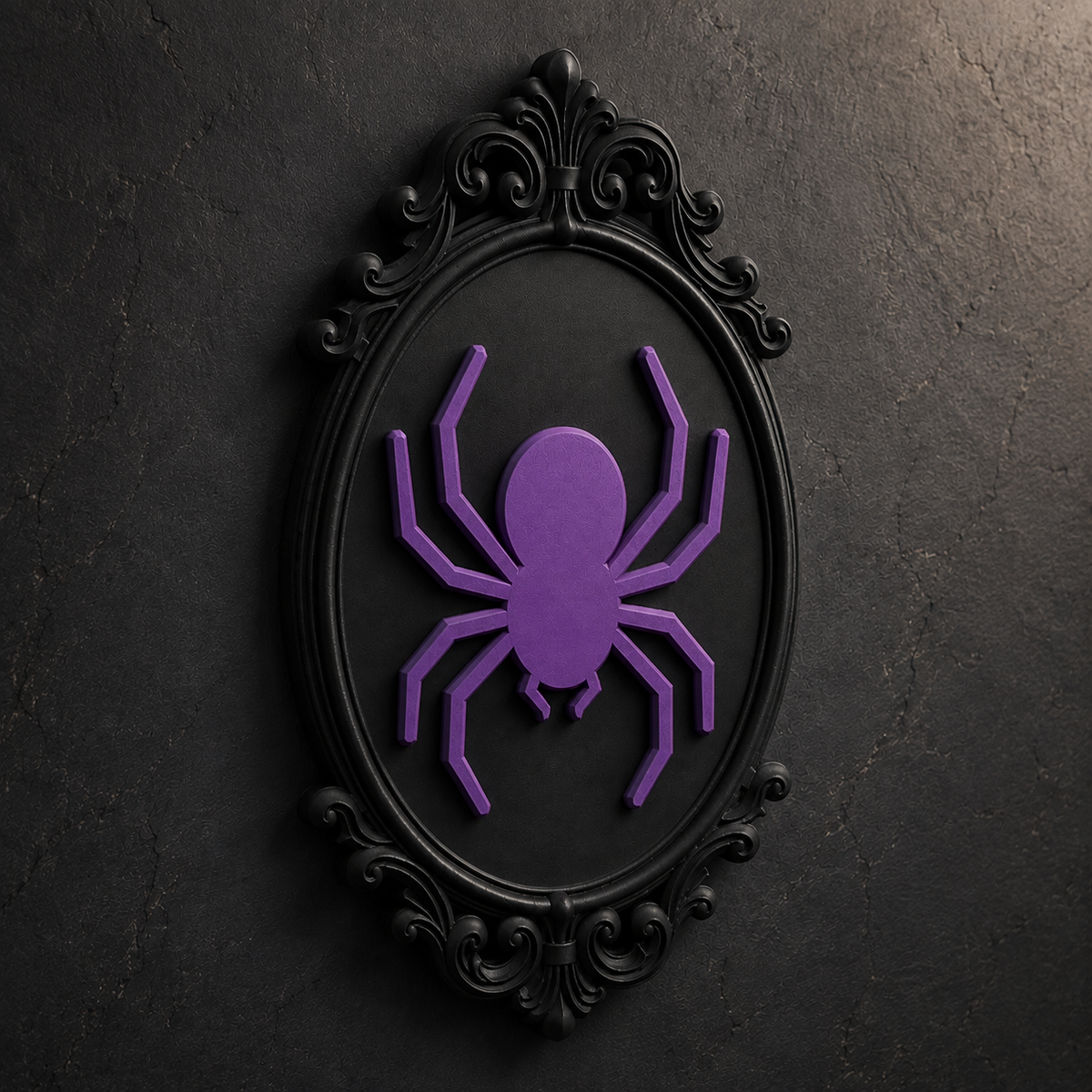 The Patient Weaver — Gothic Spider Cameo Wall Plaque by Gremlin Relics