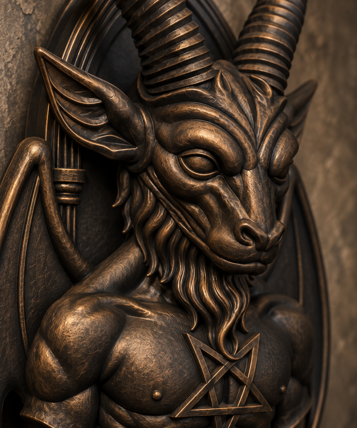 The Horned Sigil — Baphomet Wall Plaque by Gremlin Relics