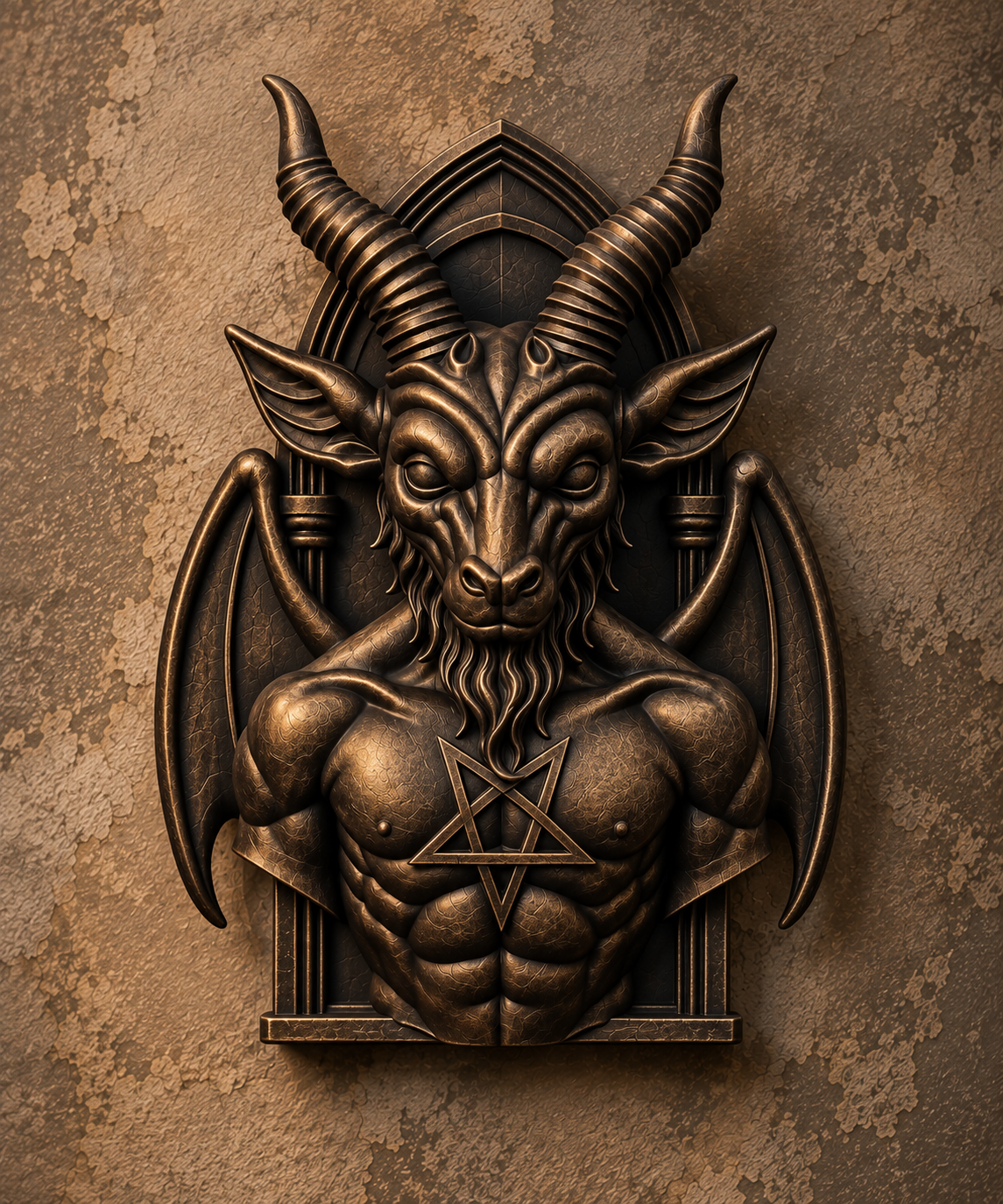 The Horned Sigil — Baphomet Wall Plaque by Gremlin Relics