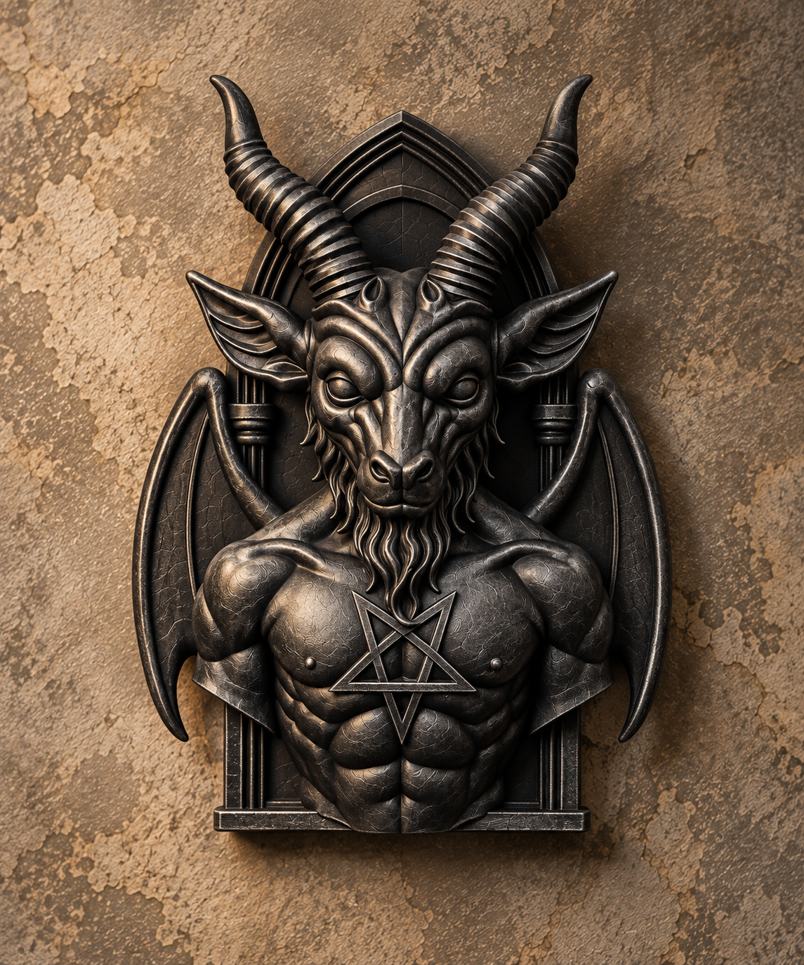 The Horned Sigil — Baphomet Wall Plaque by Gremlin Relics