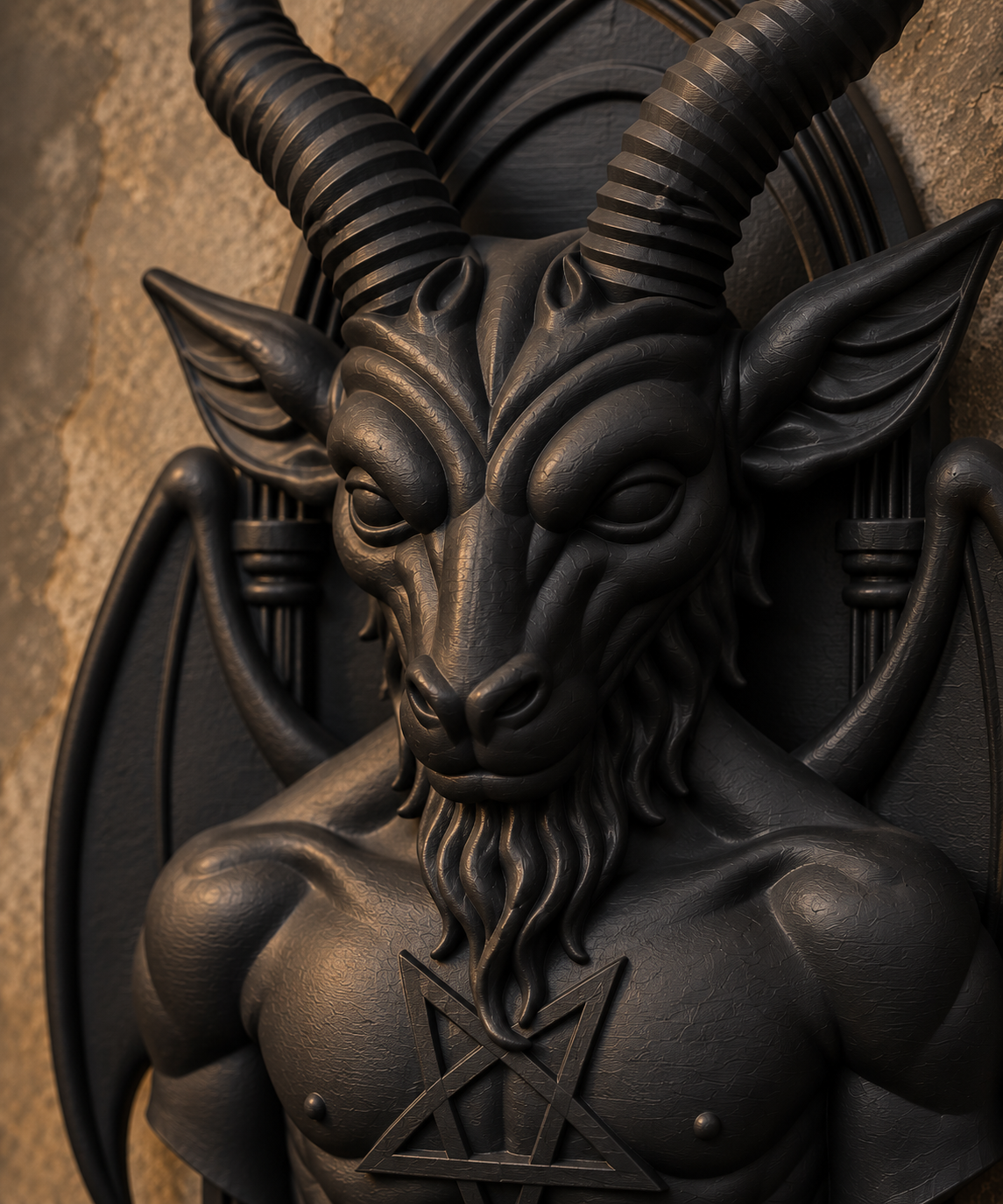 The Horned Sigil — Baphomet Wall Plaque by Gremlin Relics