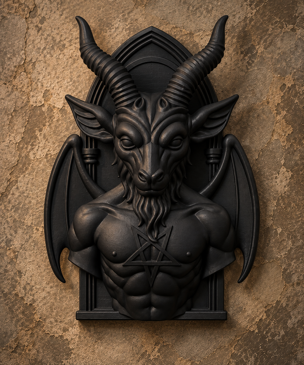 The Horned Sigil — Baphomet Wall Plaque by Gremlin Relics