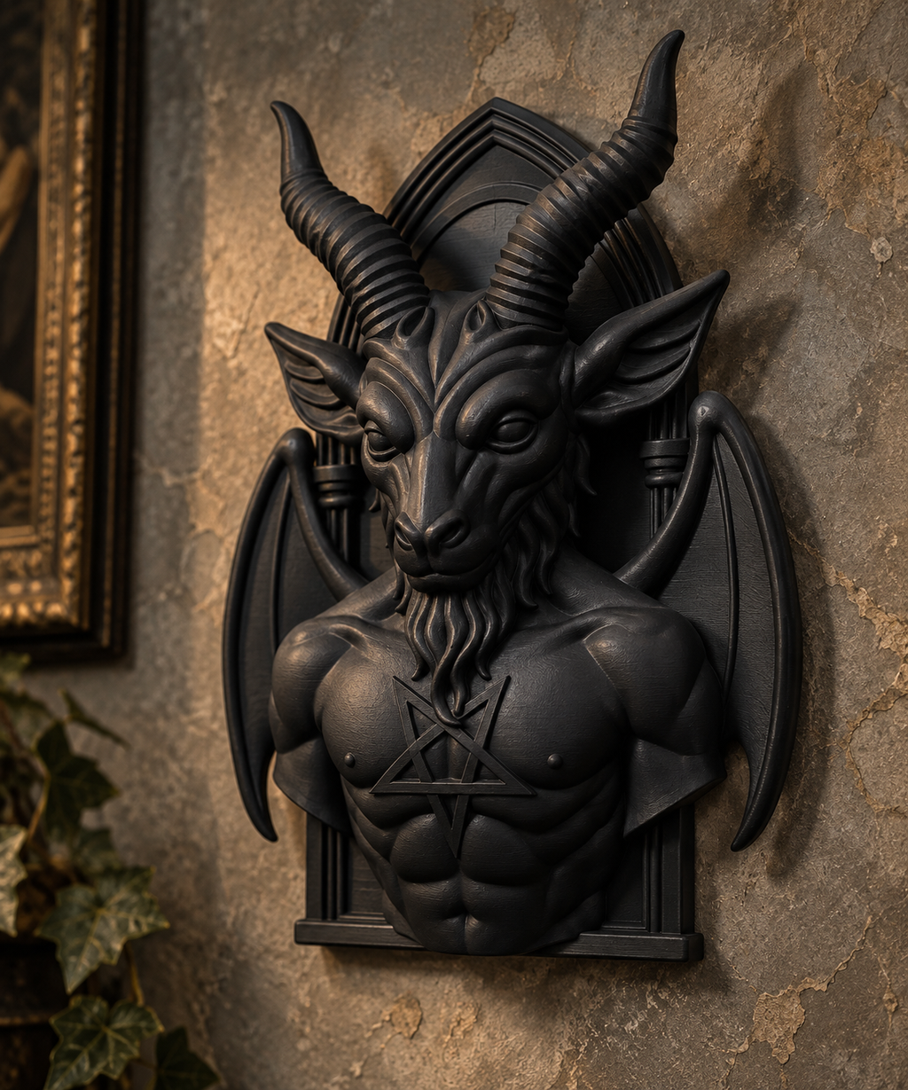 The Horned Sigil — Baphomet Wall Plaque by Gremlin Relics