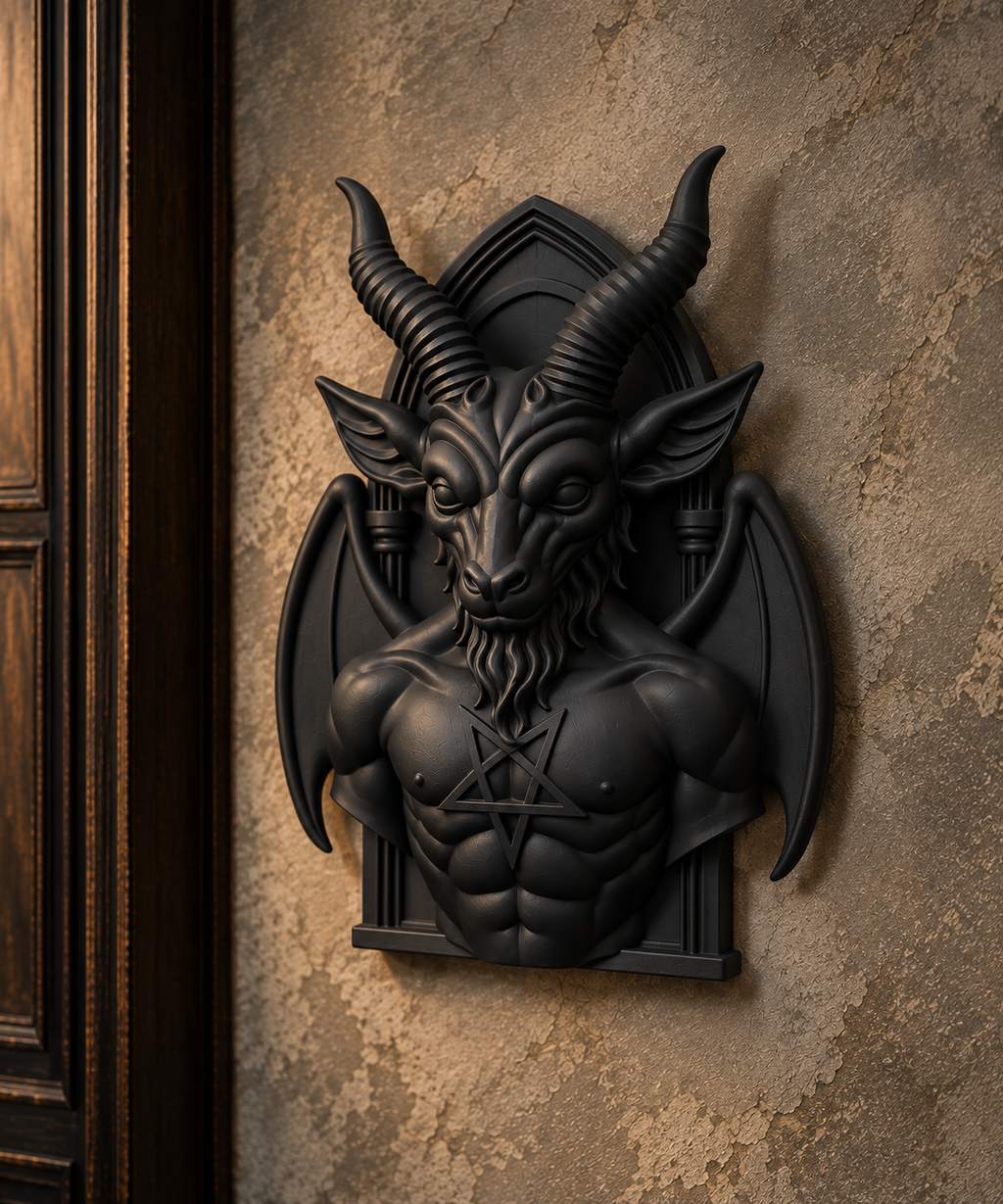 The Horned Sigil — Baphomet Wall Plaque by Gremlin Relics