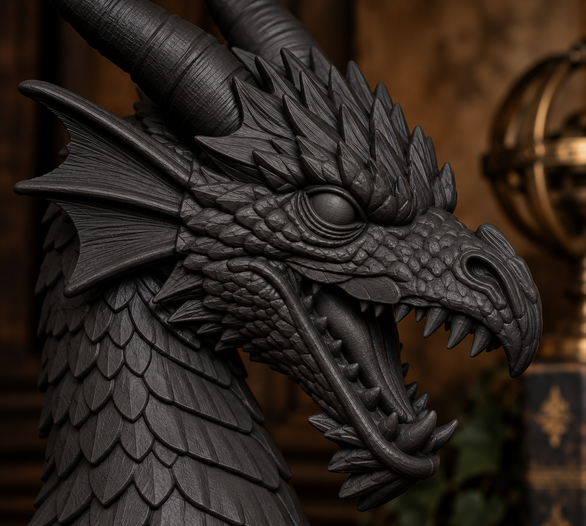 The Rampant Drake — Dragon Cathedral Bookend by Gremlin Relics
