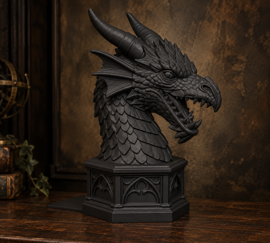 The Rampant Drake — Dragon Cathedral Bookend by Gremlin Relics