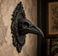 The Silent Augur — Raven Skull Wall Plaque by Gremlin Relics