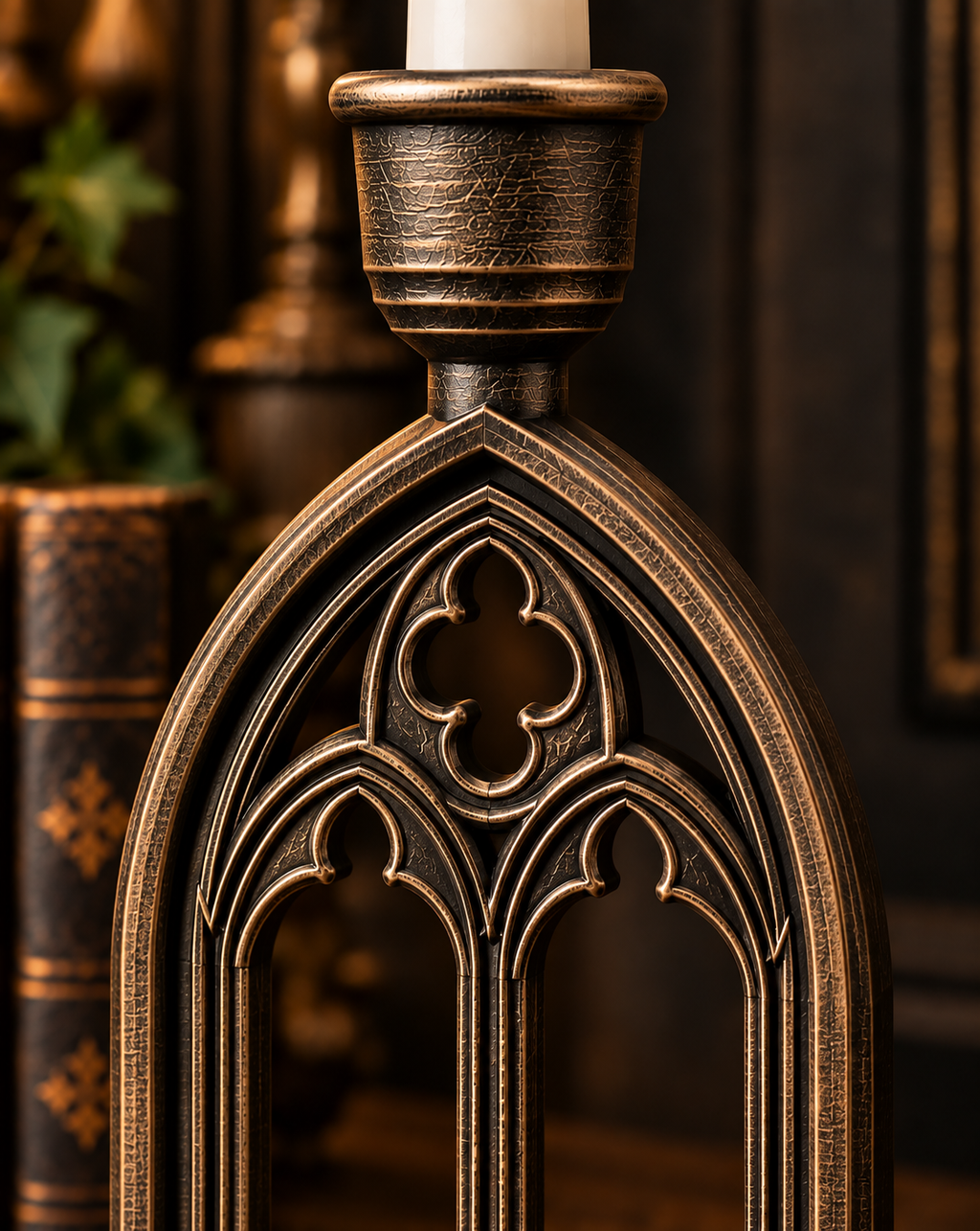 The Vigil Arch — Gothic Cathedral Arch Candle Holder by Gremlin Relics
