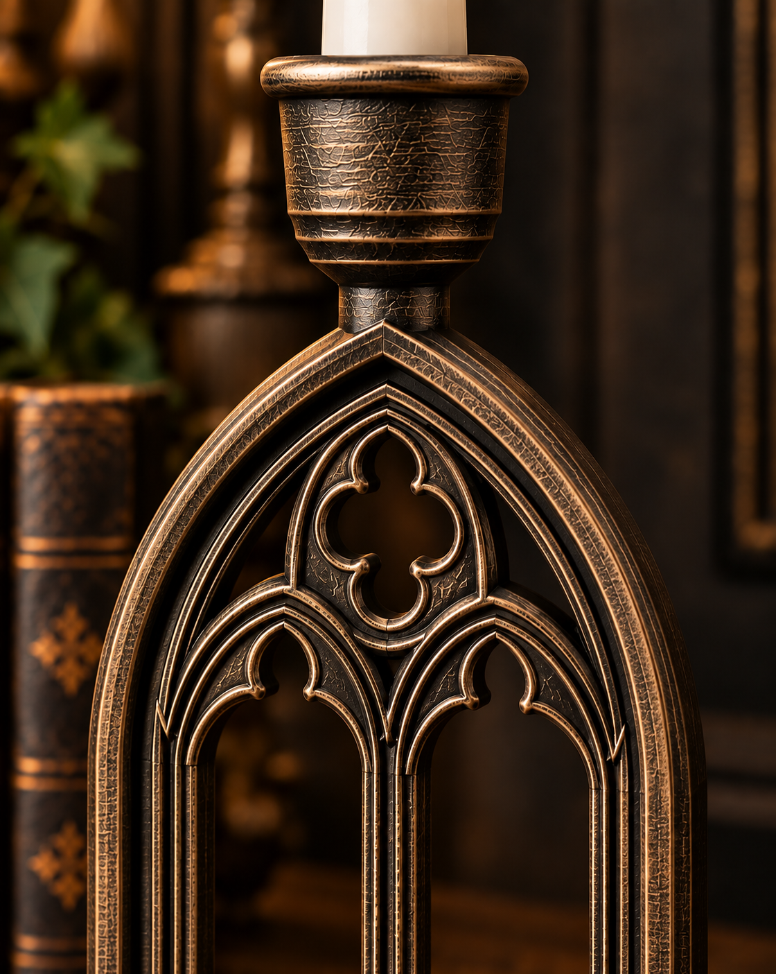 The Vigil Arch — Gothic Cathedral Arch Candle Holder by Gremlin Relics
