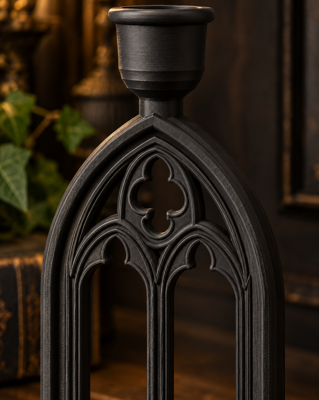 The Vigil Arch — Gothic Cathedral Arch Candle Holder by Gremlin Relics