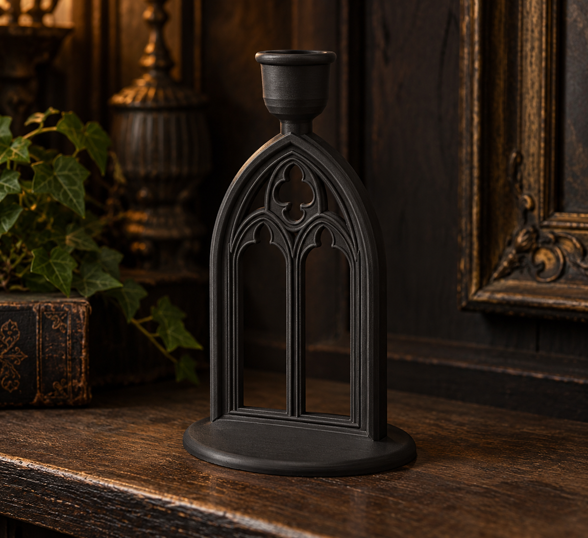 The Vigil Arch — Gothic Cathedral Arch Candle Holder by Gremlin Relics