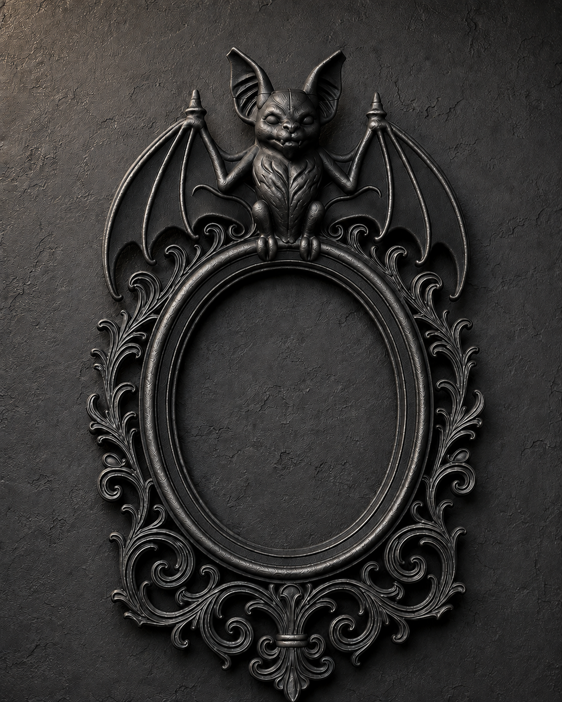 The Vaulted Wing — Oval Bat Photo Frame by Gremlin Relics