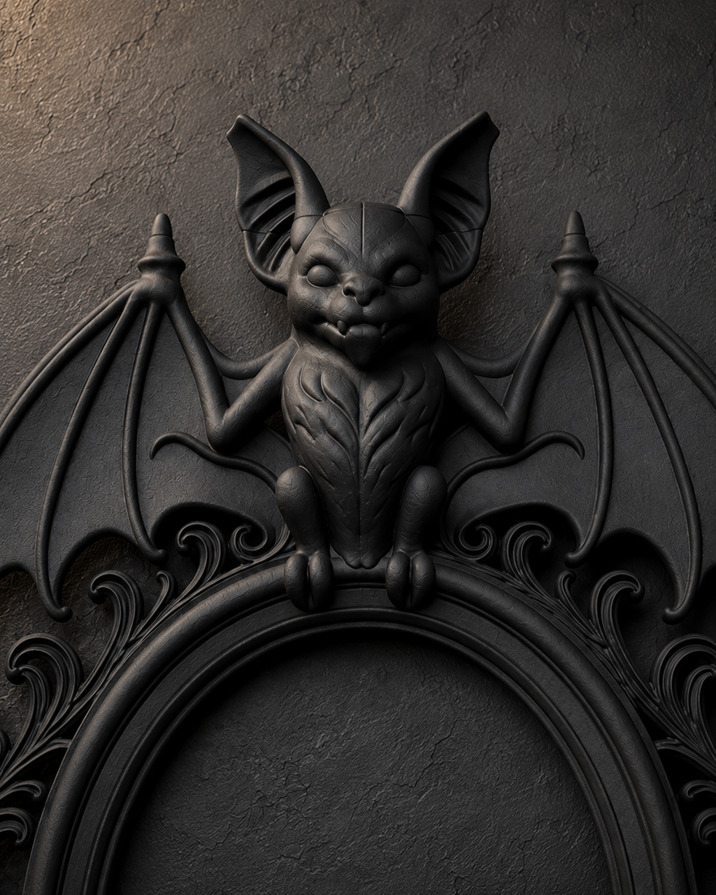 The Vaulted Wing — Oval Bat Photo Frame by Gremlin Relics