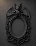The Vaulted Wing — Oval Bat Photo Frame by Gremlin Relics