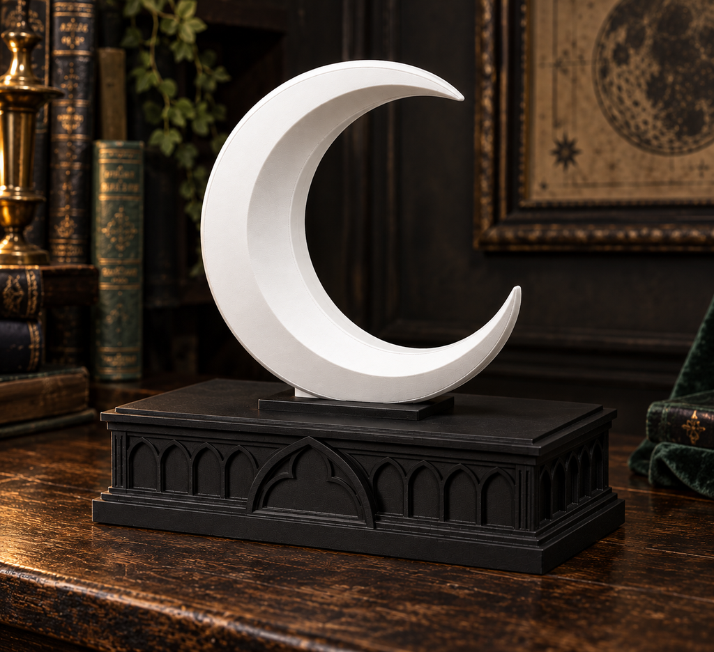 The Waning Casket — Crescent Moon Jewellery Box by Gremlin Relics