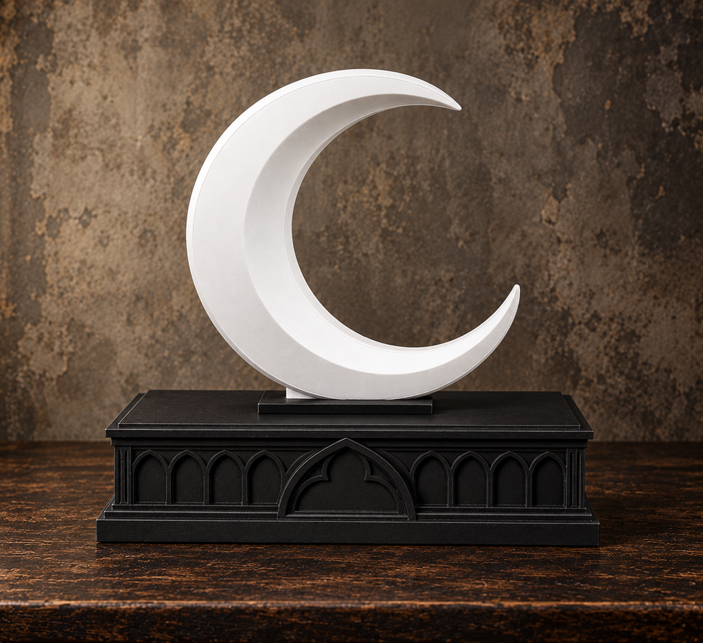 The Waning Casket — Crescent Moon Jewellery Box by Gremlin Relics