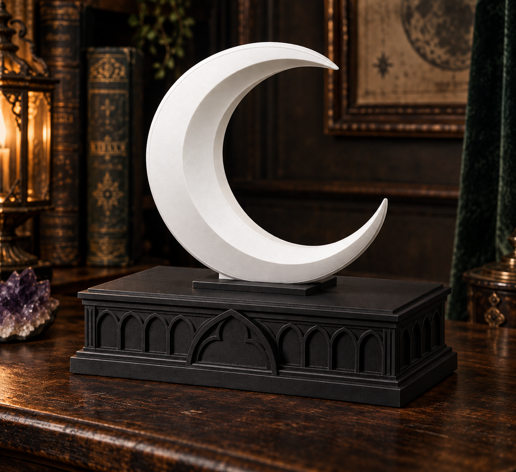 The Waning Casket — Crescent Moon Jewellery Box by Gremlin Relics