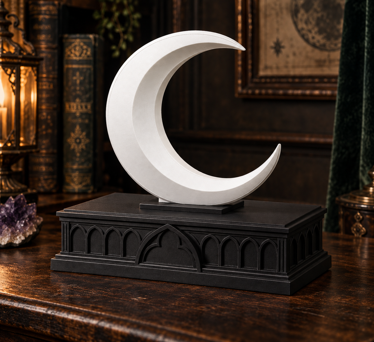 The Waning Casket — Crescent Moon Jewellery Box by Gremlin Relics