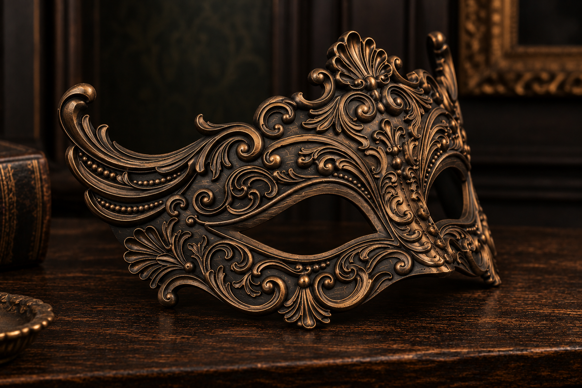 The Velvet Gaze — Baroque Eye Masquerade Mask by Gremlin Relics