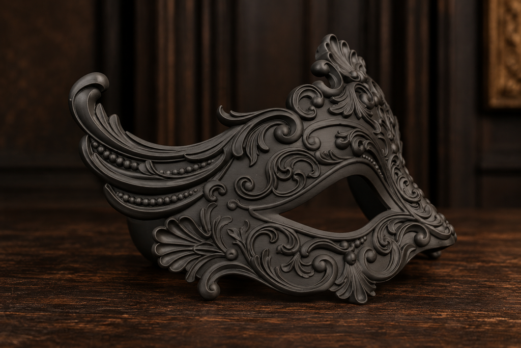 The Velvet Gaze — Baroque Eye Masquerade Mask by Gremlin Relics