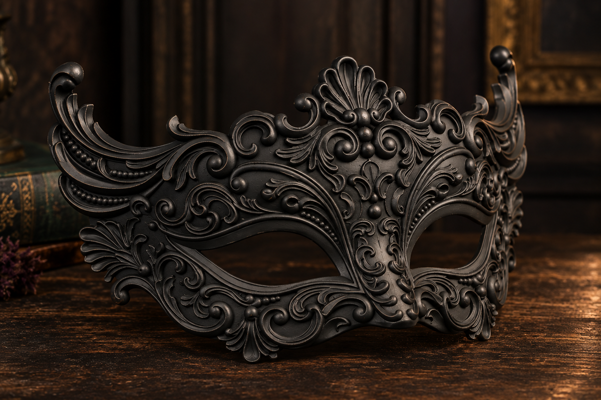 The Velvet Gaze — Baroque Eye Masquerade Mask by Gremlin Relics