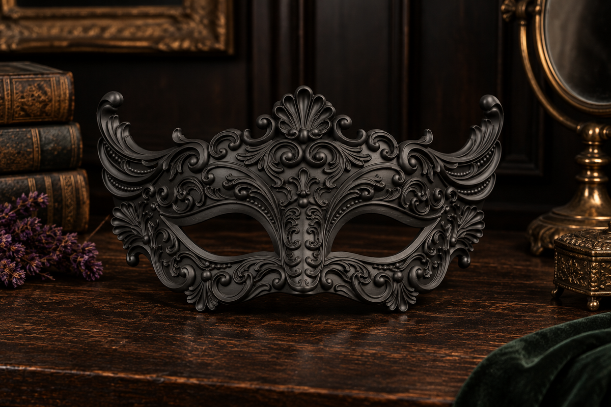 The Velvet Gaze — Baroque Eye Masquerade Mask by Gremlin Relics