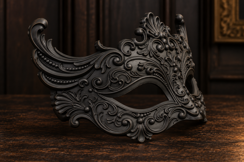 The Velvet Gaze — Baroque Eye Masquerade Mask by Gremlin Relics