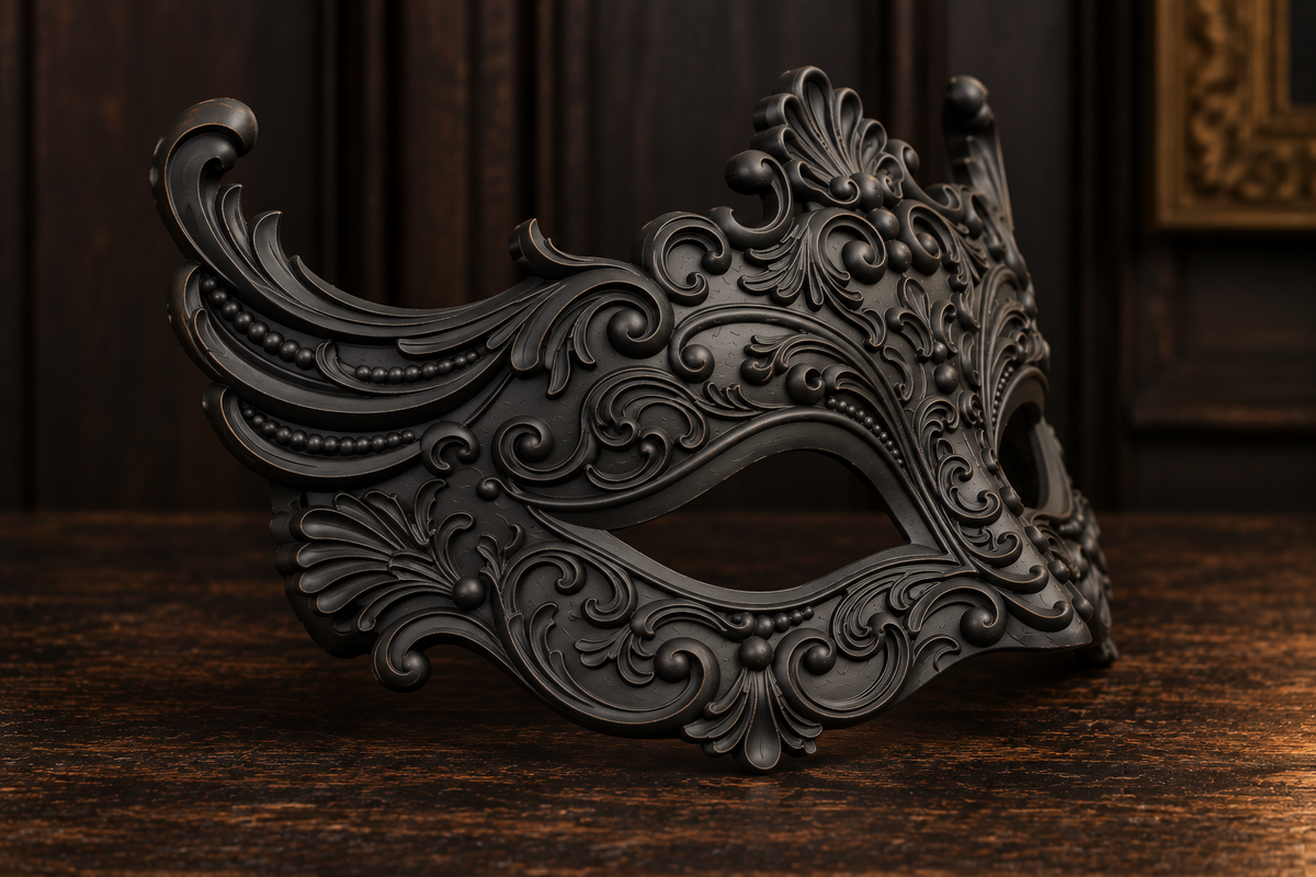 The Velvet Gaze — Baroque Eye Masquerade Mask by Gremlin Relics