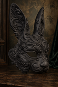 The Moonlit Hare — Baroque Rabbit Masquerade Mask by Gremlin Relics