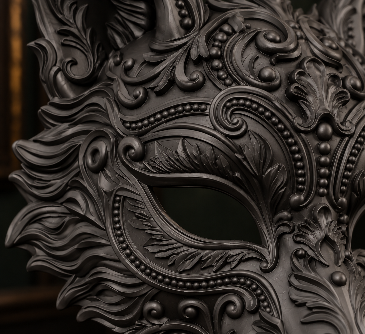 The Sly Regent — Baroque Fox Masquerade Mask by Gremlin Relics