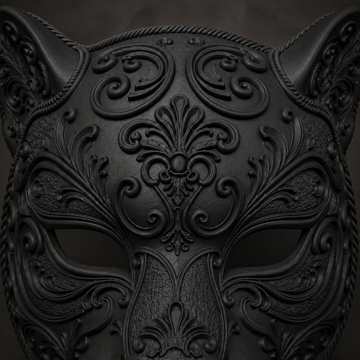 The Midnight Prowler — Baroque Panther Mask by Gremlin Relics