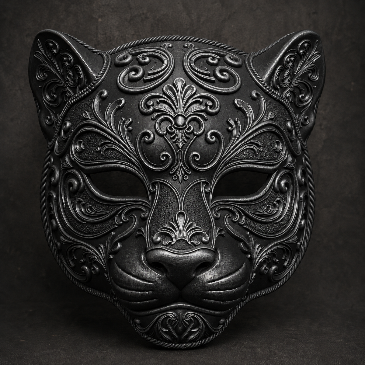 The Midnight Prowler — Baroque Panther Mask by Gremlin Relics