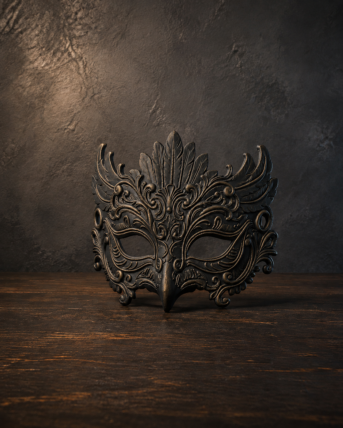 The Night Crown — Baroque Owl Masquerade Mask by Gremlin Relics