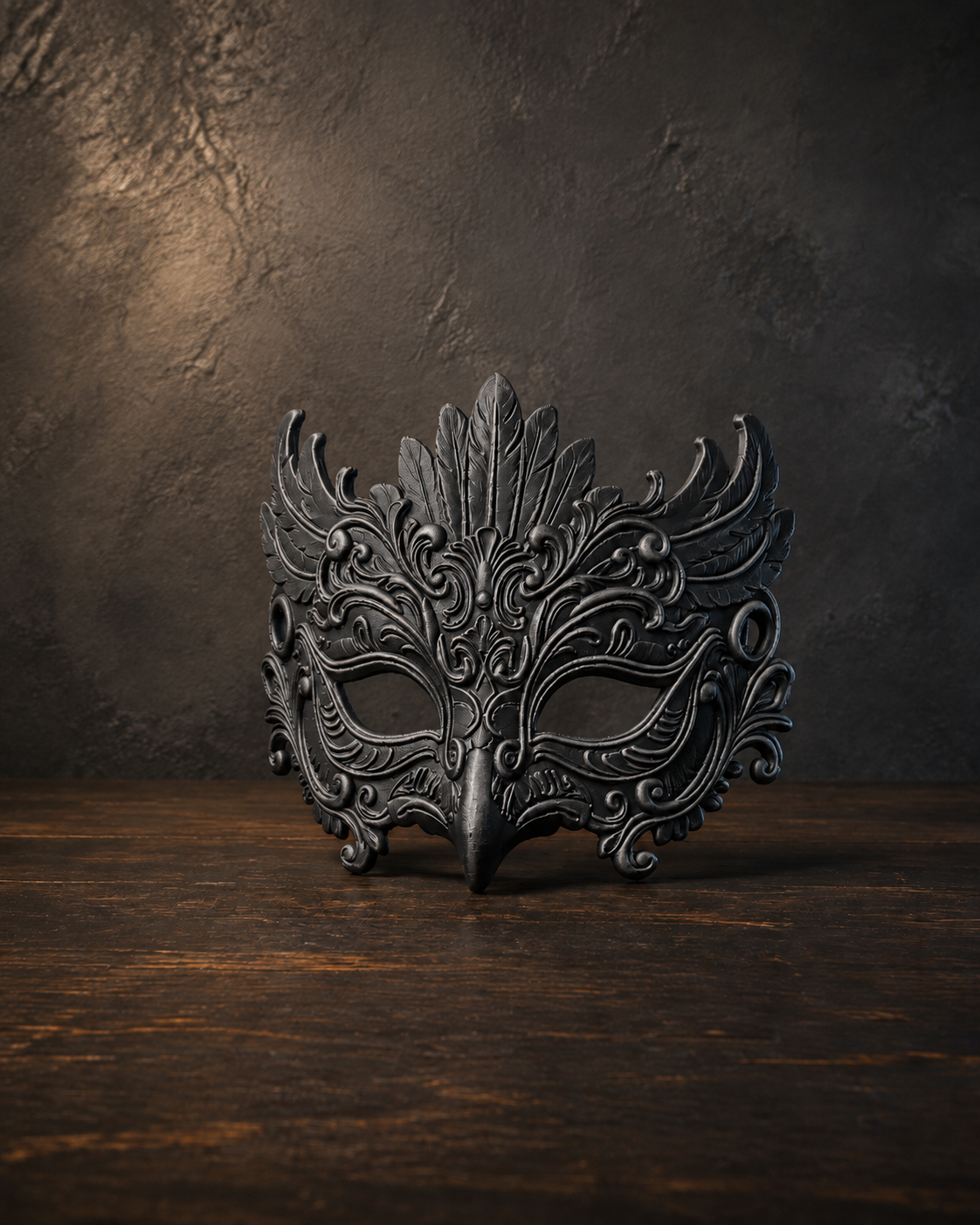 The Night Crown — Baroque Owl Masquerade Mask by Gremlin Relics